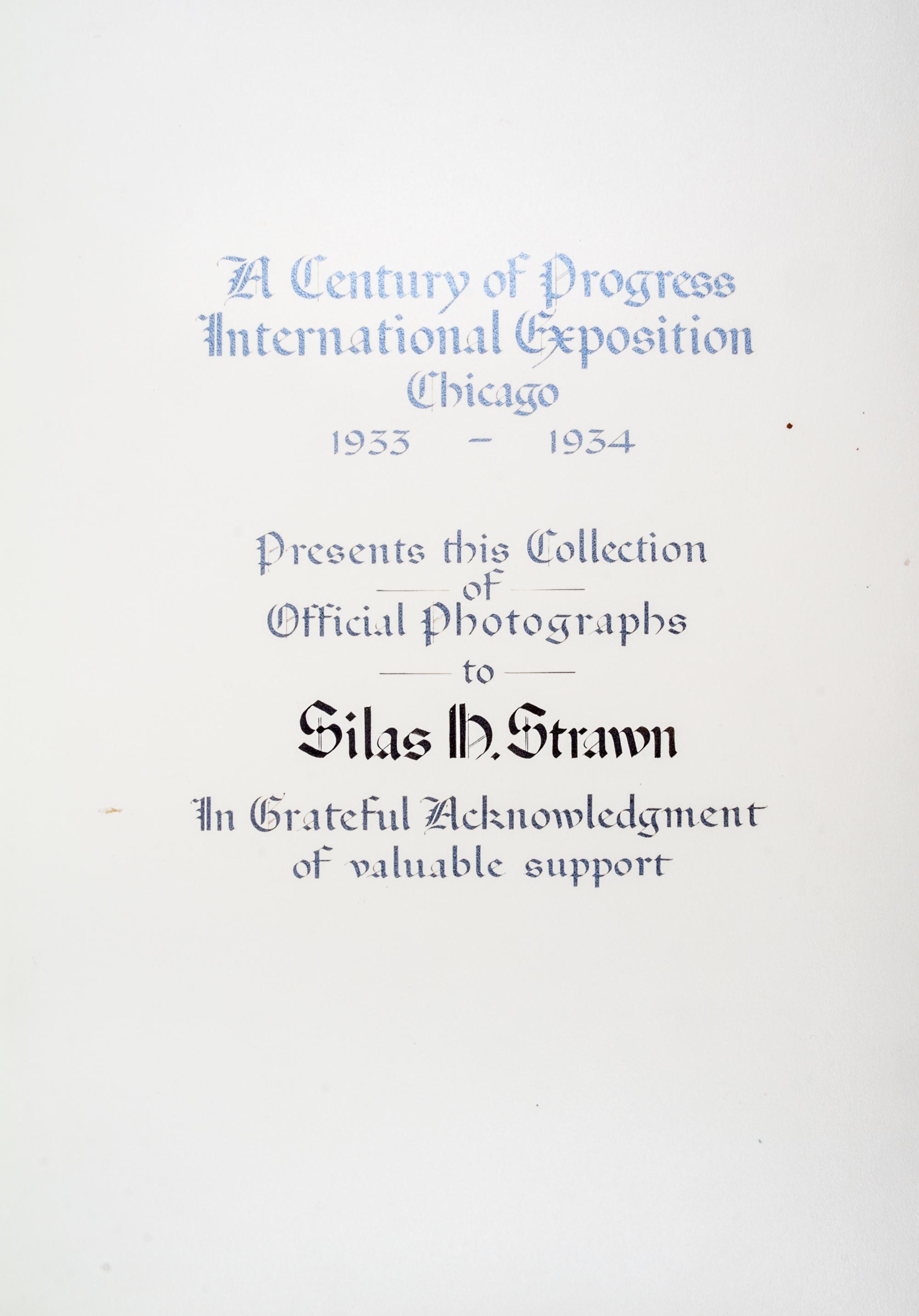 (CHICAGO, CENTURY OF PROGRESS). A Century of Progress International Exposition, Chicago 1933-1934. Chciago, (c. 1934).