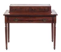 An American Federal Walnut Desk Height 34 x width 41 3/4 x depth 19 3/8 inches. — EARLY 19TH CENTURY