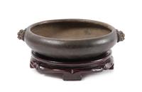 A Bronze Censer Diameter 10 1/2 inches.