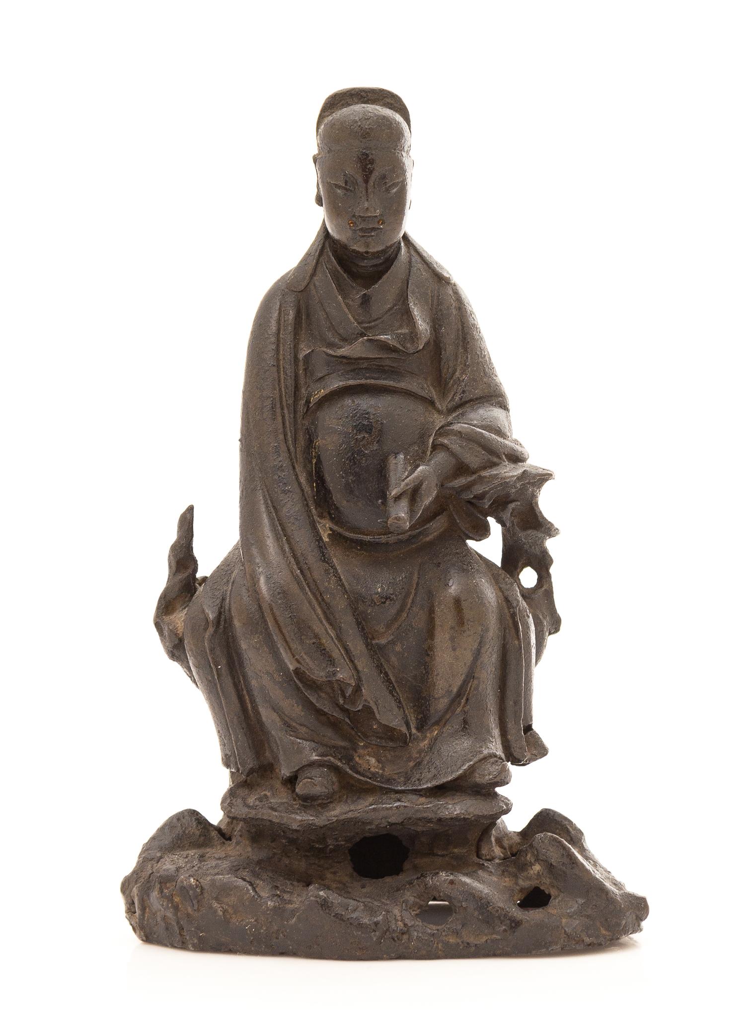 A Bronze Figure of Dignitary Height 6 1/2 inches — MING DYNASTY (1368-1644)