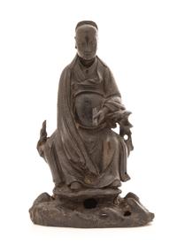A Bronze Figure of Dignitary Height 6 1/2 inches — MING DYNASTY (1368-1644)