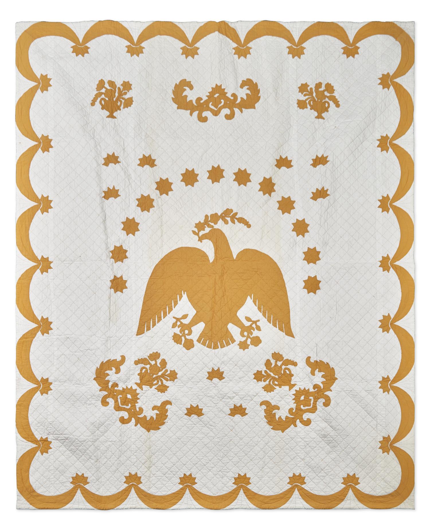 An Appliqued Patriotic Eagle Quilt