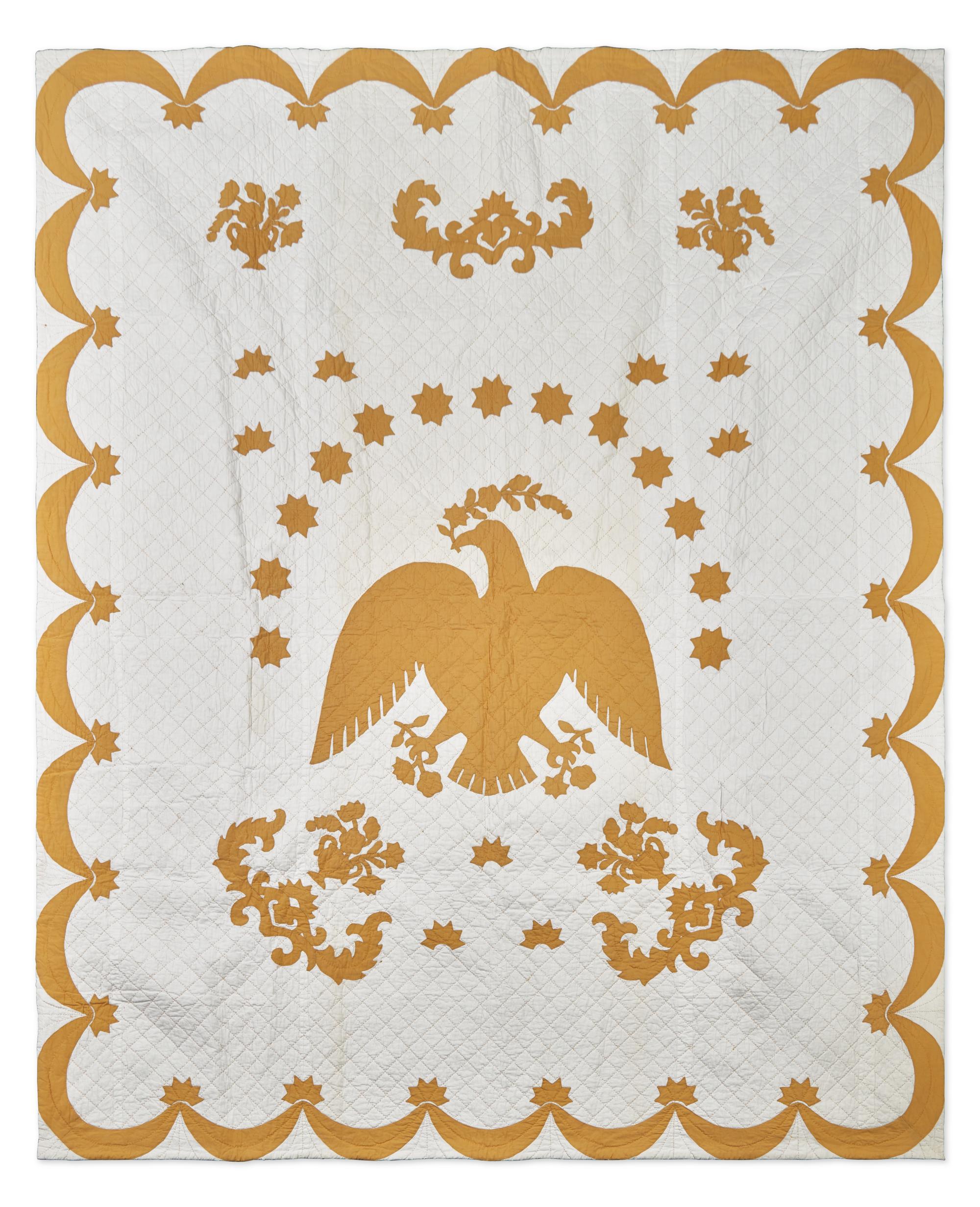 An Appliqued Patriotic Eagle Quilt