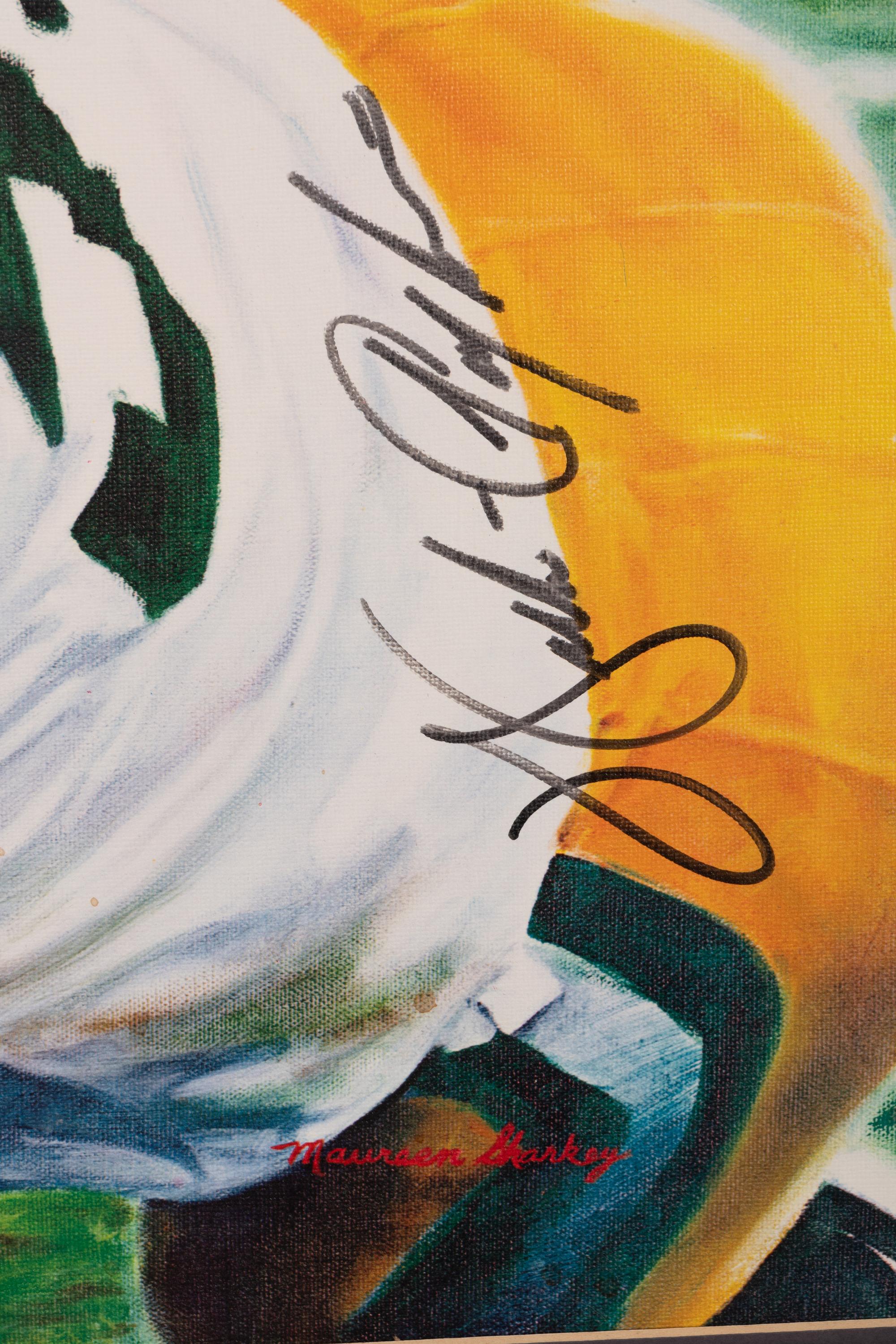 A Large Walter Payton Chicago Bears Signed Autograph Giclee on Canvas,