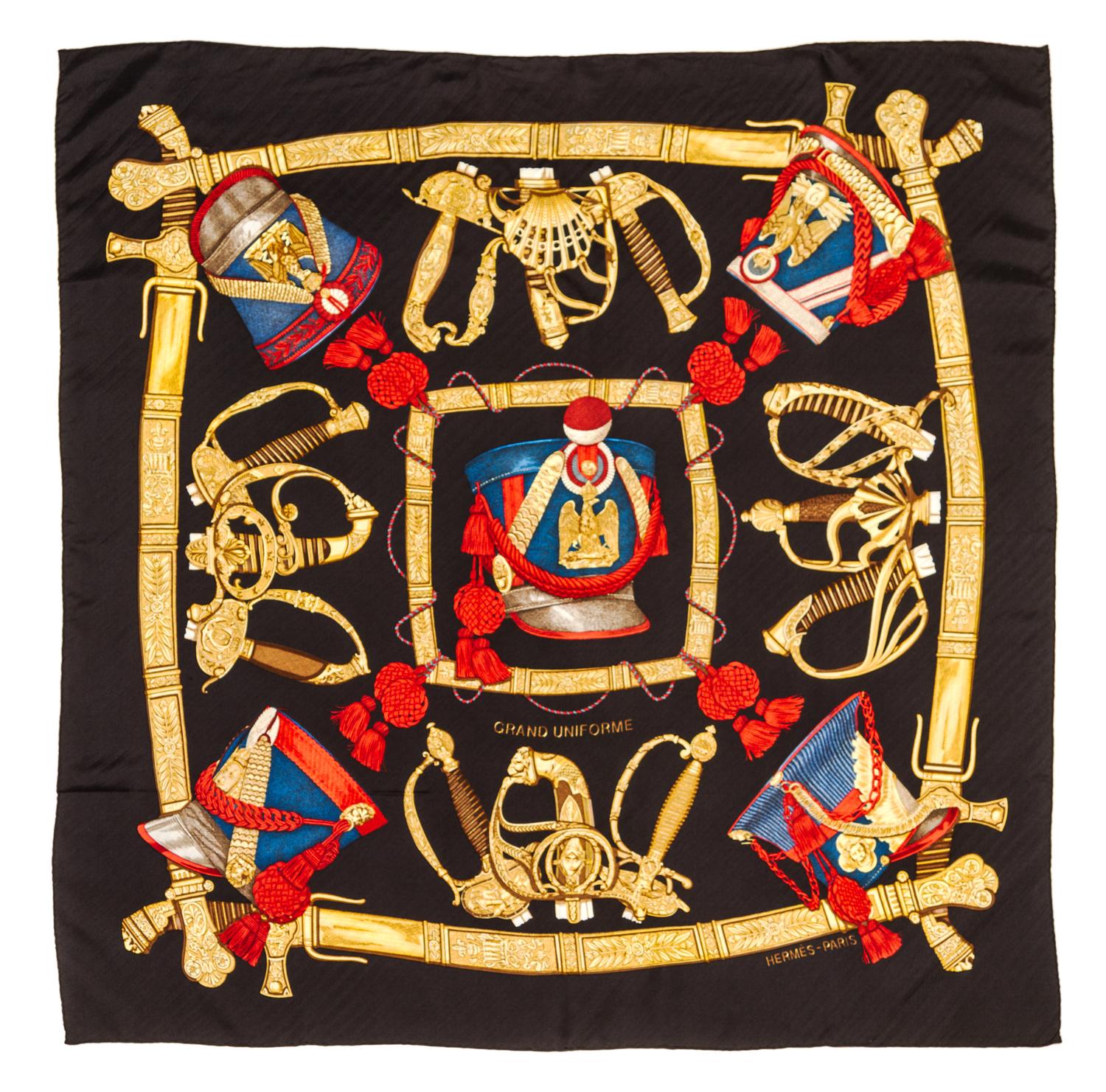An Hermes Silk Scarf, 35 x 35 inches.