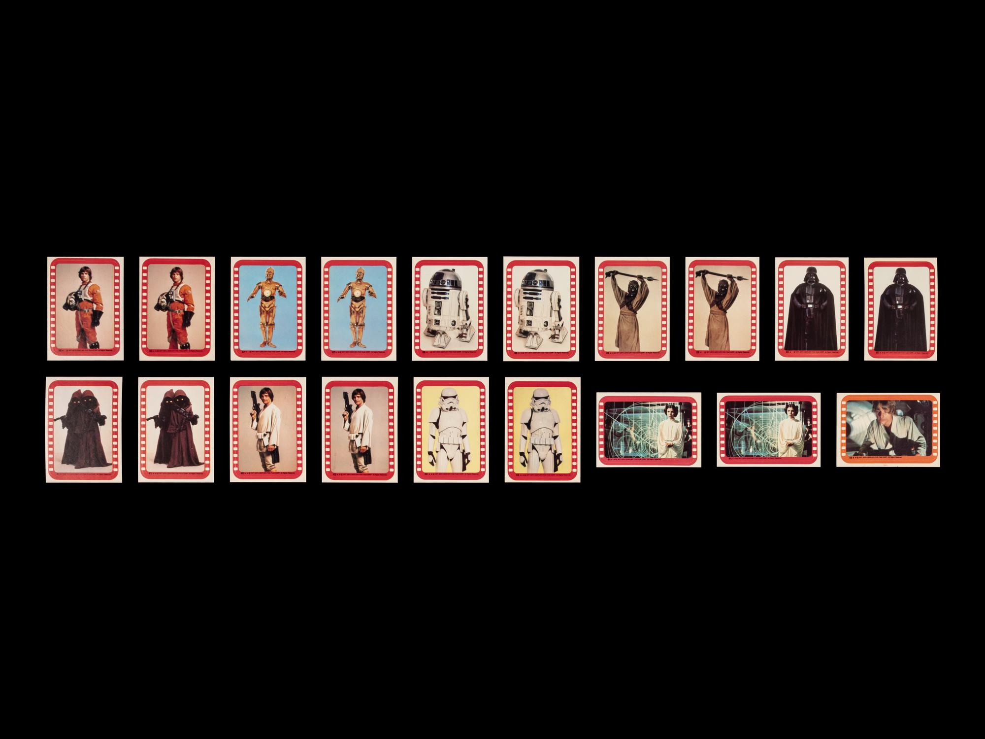 A Collection of 1977 Topps Star Wars Stickers (119)