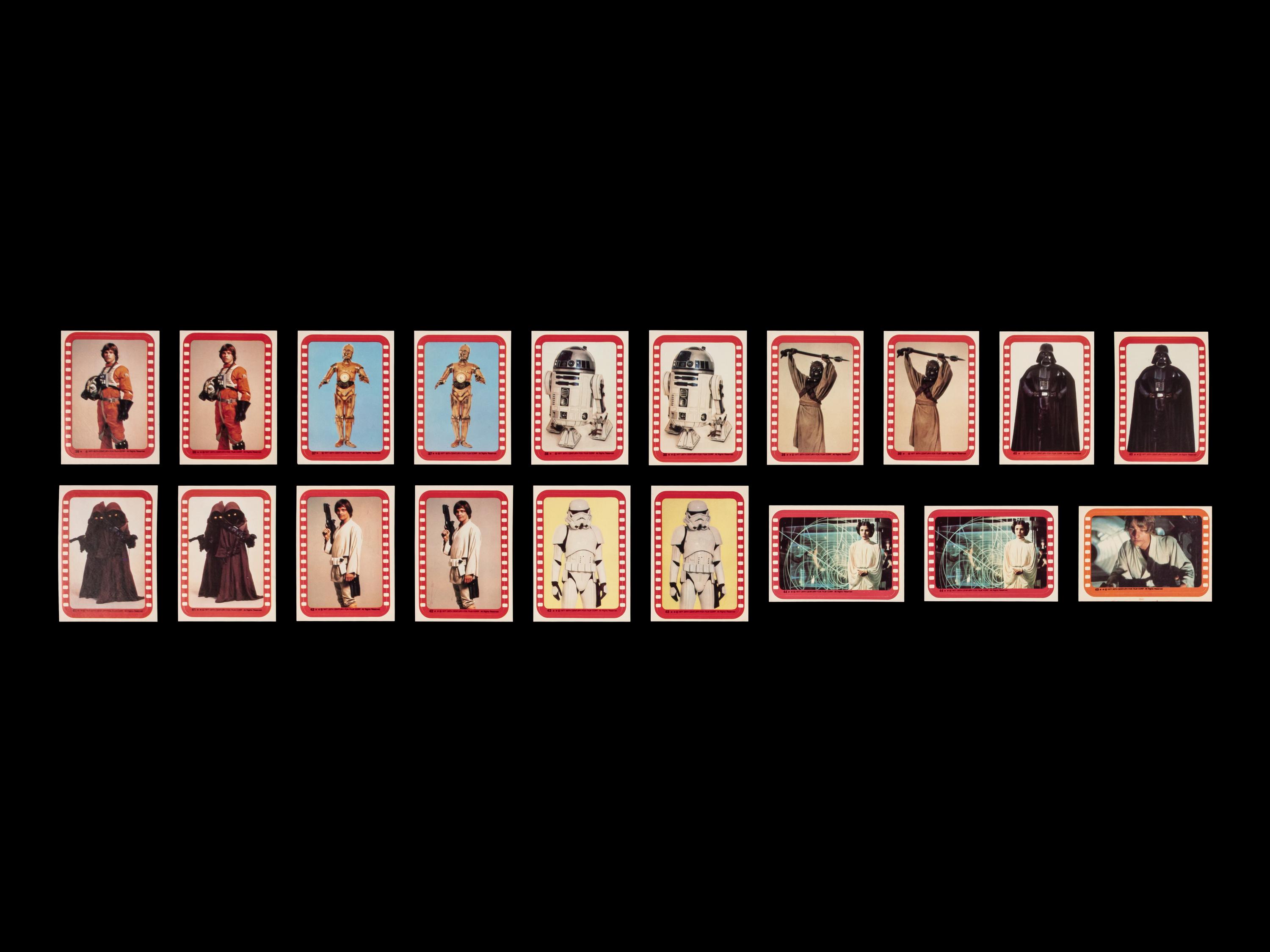 A Collection of 1977 Topps Star Wars Stickers (119)