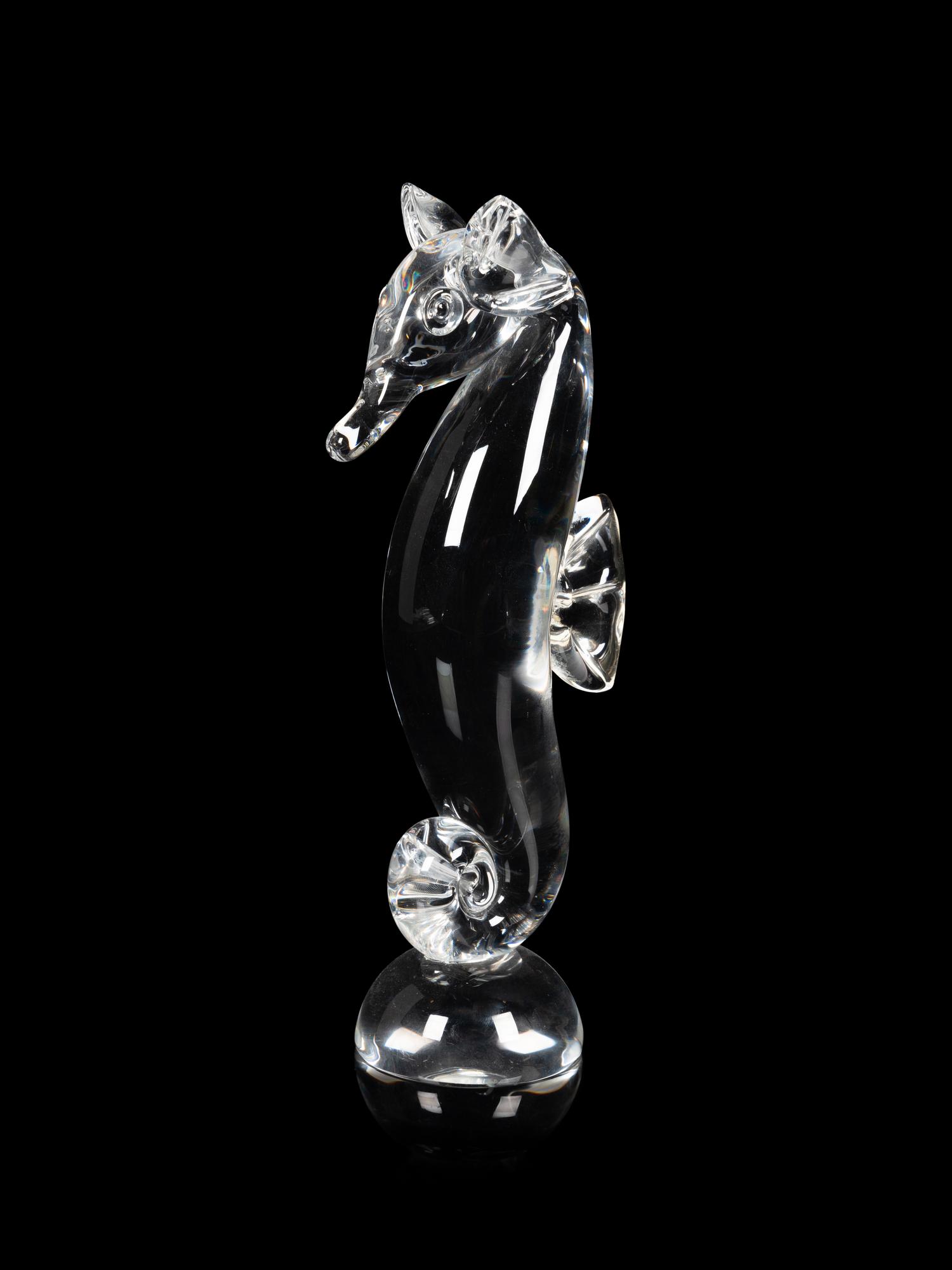 A Steuben Glass Seahorse Figure