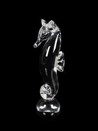 A Steuben Glass Seahorse Figure