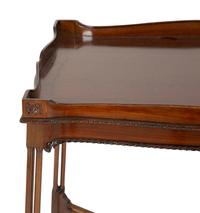 A Regency Style Mahogany Silver Table with X-Form Stretcher