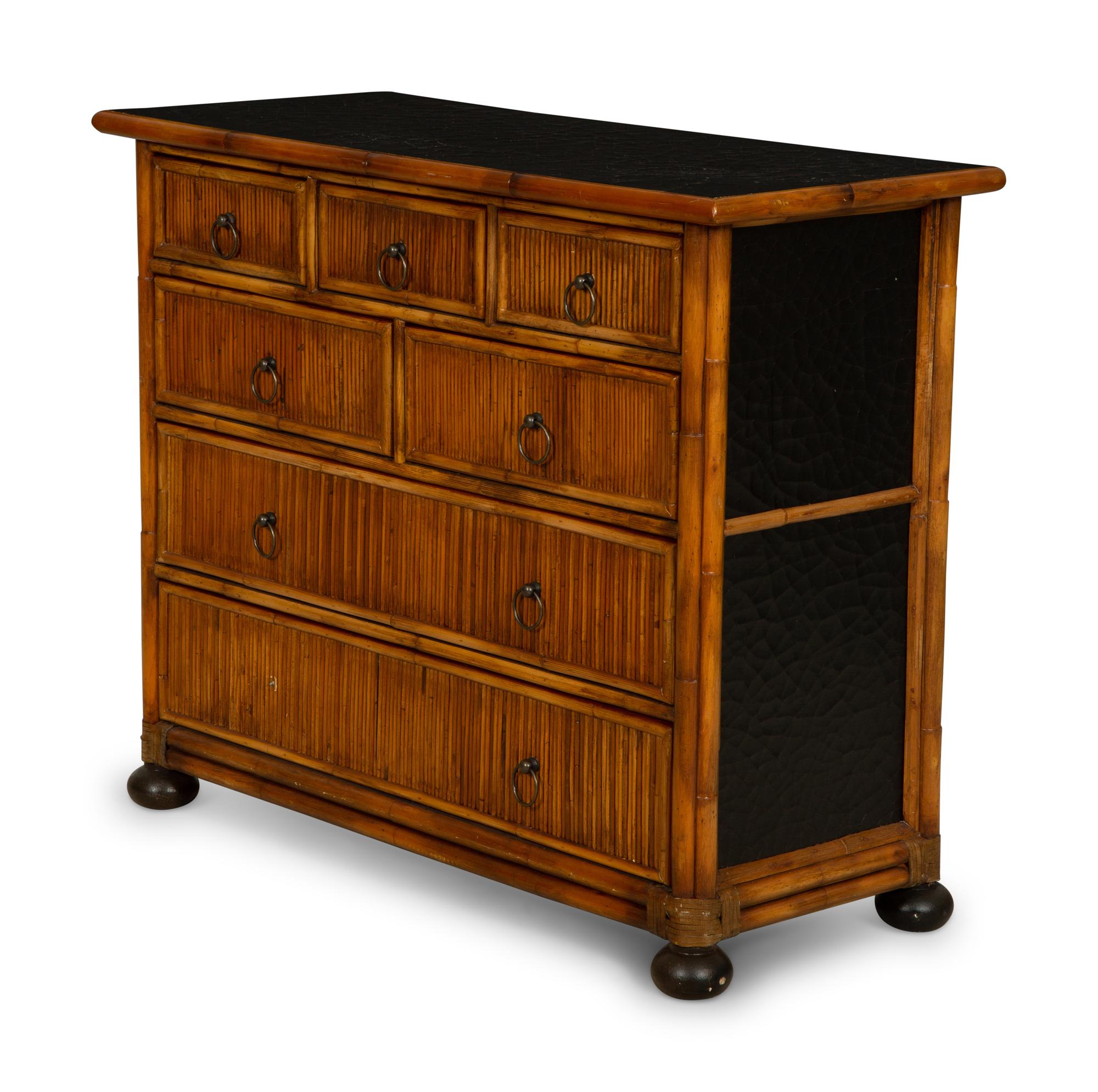 A Faux Bamboo Chest of Drawers by Baker-Milling Road