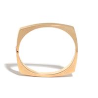YELLOW GOLD GEOMETRIC BANGLE BRACELET