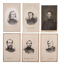 [CIVIL WAR]. 19 lithographed CDVs of Civil War generals and political personalities.