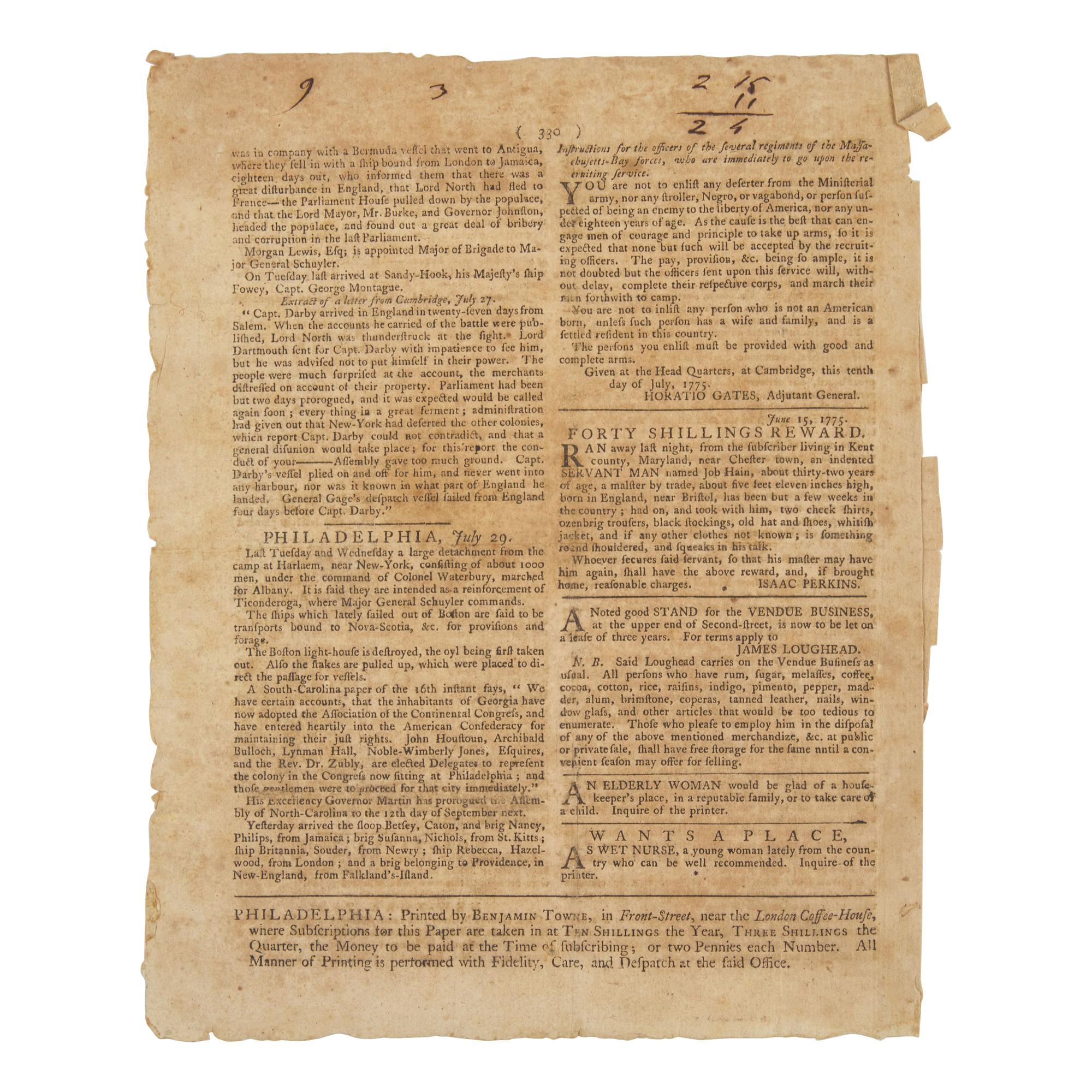 [American Revolution] The British Reaction to the Battles of Lexington and Concord