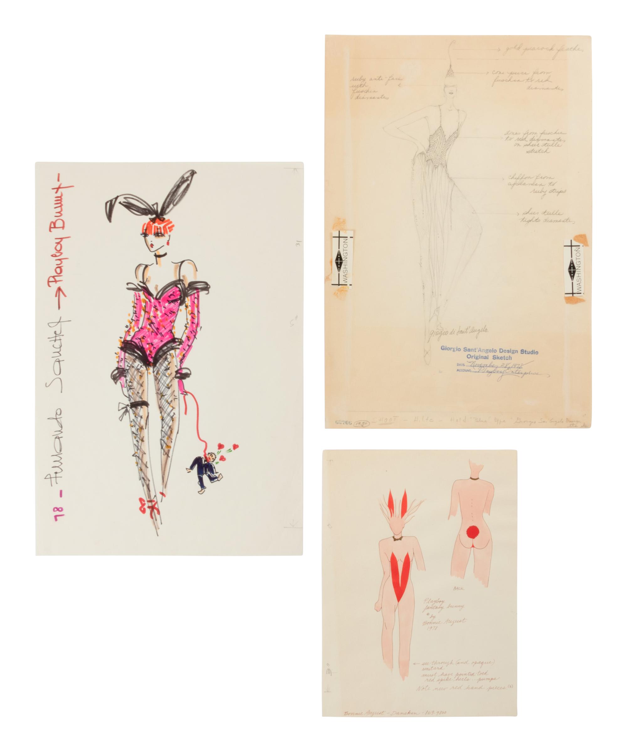 Three Playboy Illustrations by Fernando Sánchez, Giorgio di Sant' Angelo, Bonnie August, c.1978