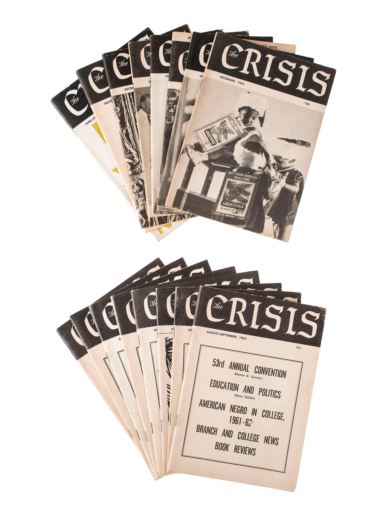 [CIVIL RIGHTS]. The Crisis . 30 issues (incomplete run). New York: The Crisis Publishing Co., Inc., 1957-1963.