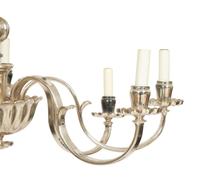 A Silver-Plate Eight-Light Chandelier