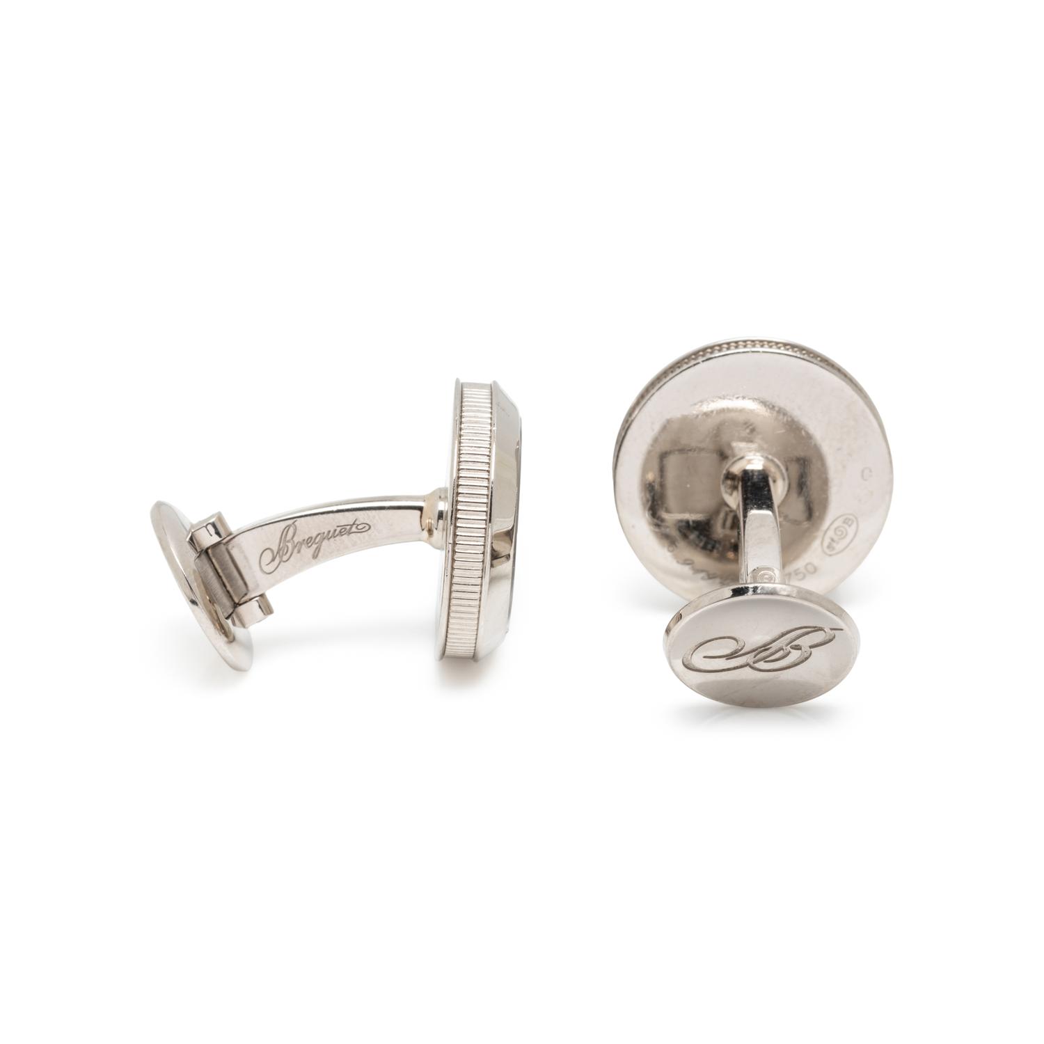 BREGUET, WHITE GOLD ROTOR CUFFLINKS