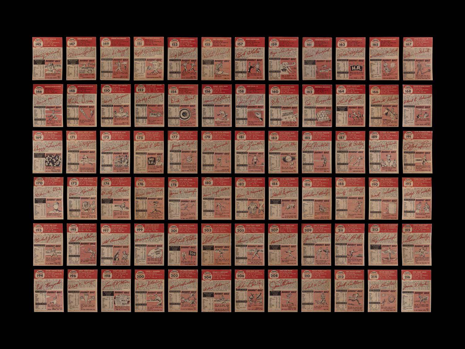 A Near Set of 1953 Topps Baseball Cards (269/274)