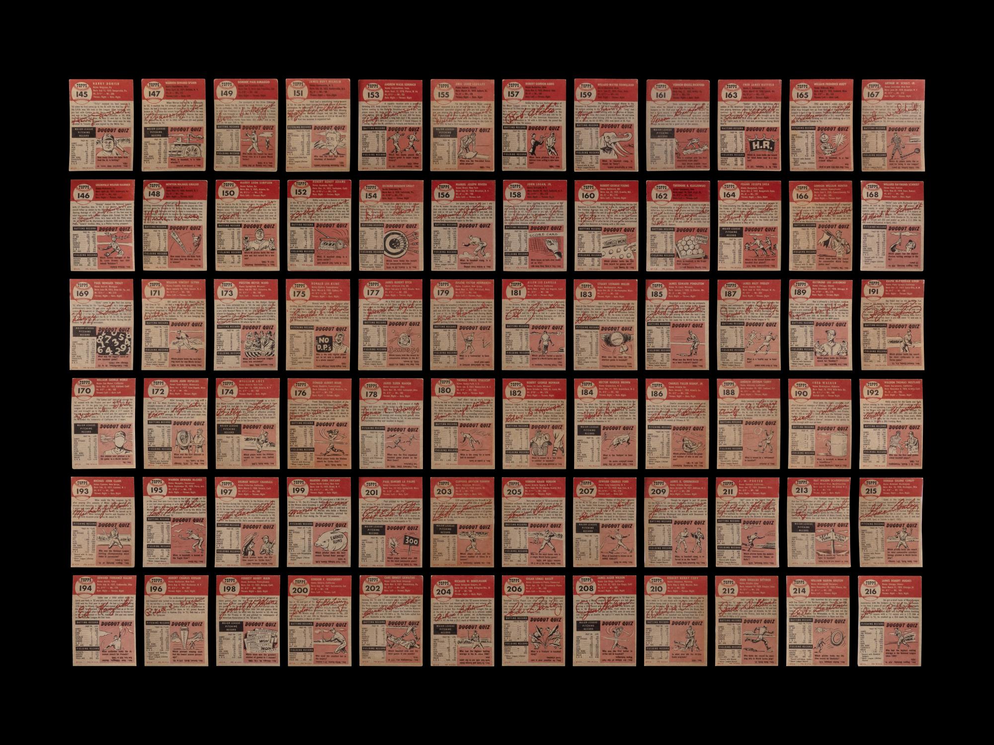 A Near Set of 1953 Topps Baseball Cards (269/274)