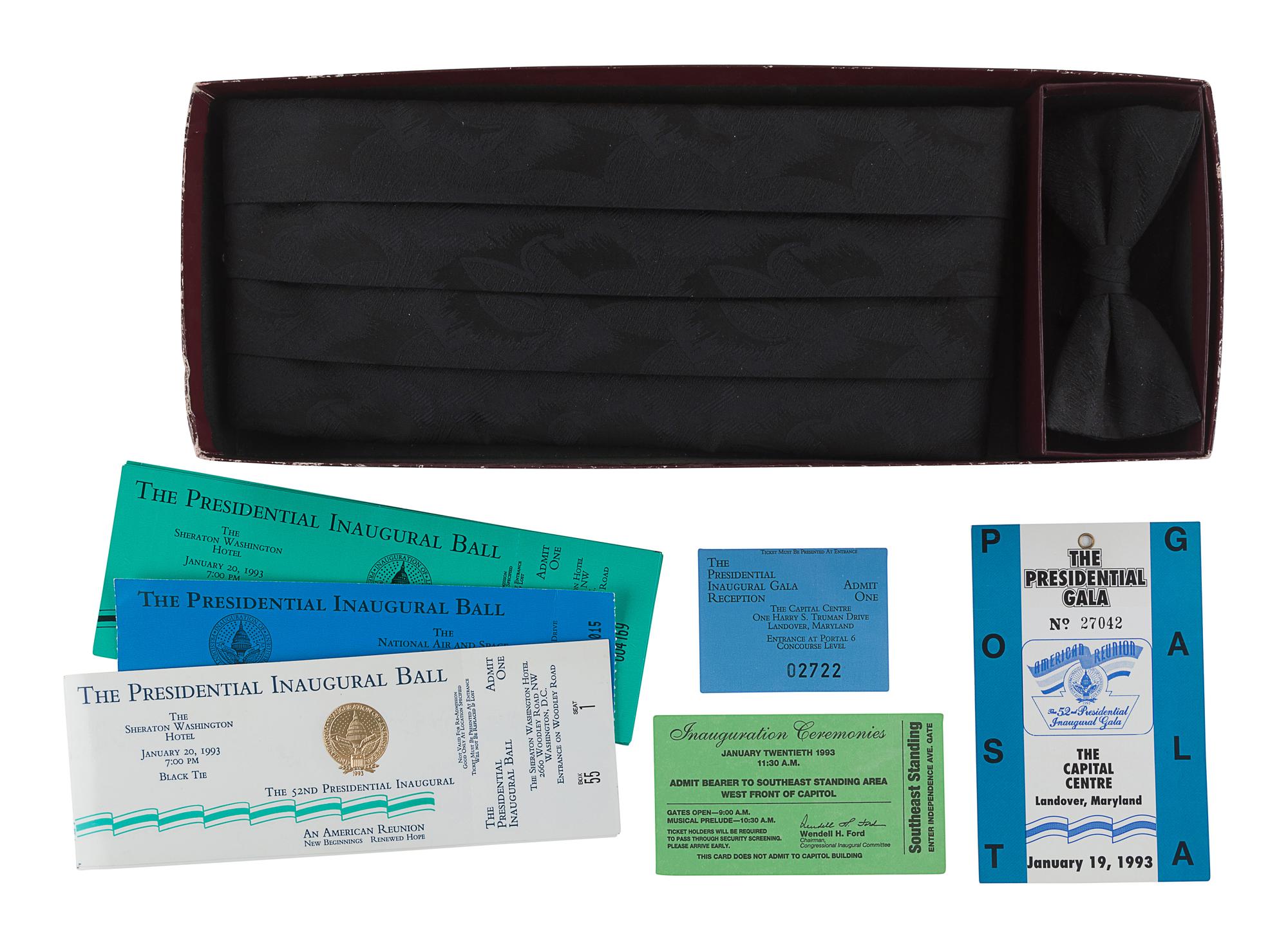 [CHICAGO] -- [DALEY, Richard M. (b.1942)]. -- [CLINTON - 52nd PRESIDENTIAL INAUGURATION]. A group of personal effects and tickets, comprising: