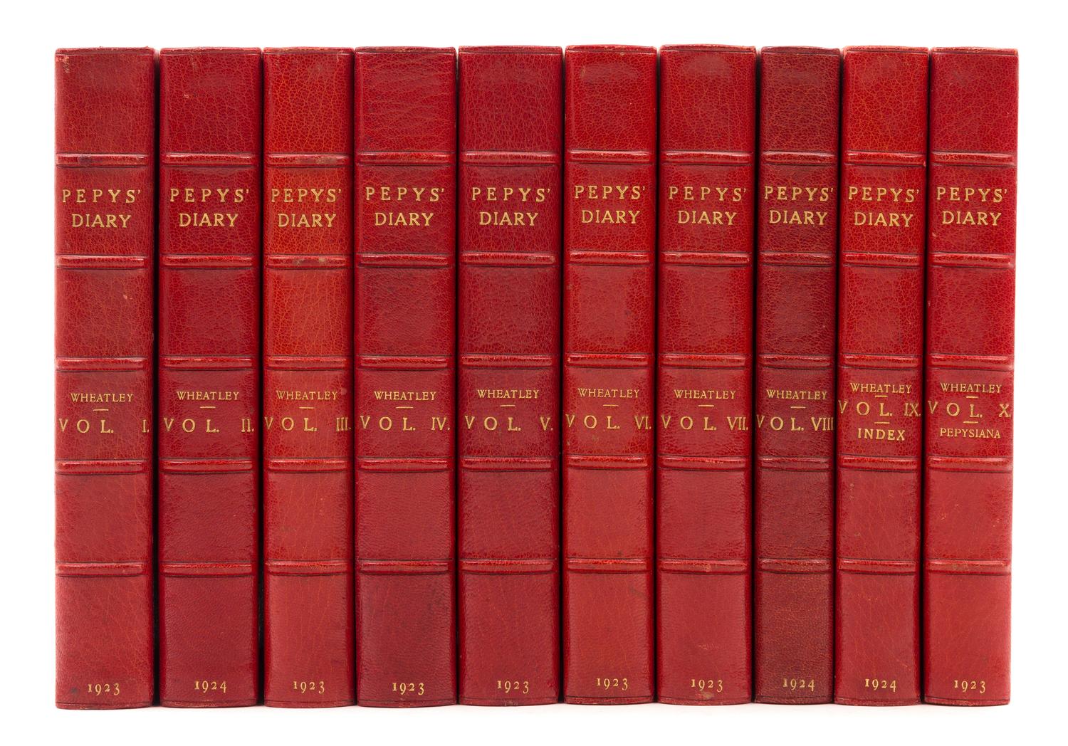 PEPYS, Samuel (1633-1703). Memoirs. London: G. Bell and Sons, 1923-1924.