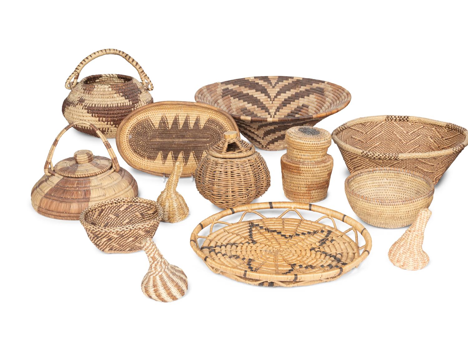 A Collection of Ninenteen Contemporary African Baskets