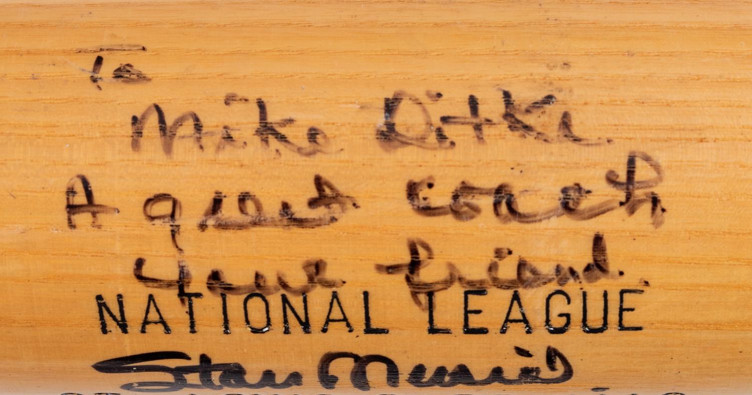 A Group of Stan Musial Signed Autograph Bats Gifted to Mike Ditka Formerly Displayed at Mike Ditka's Restaurant,