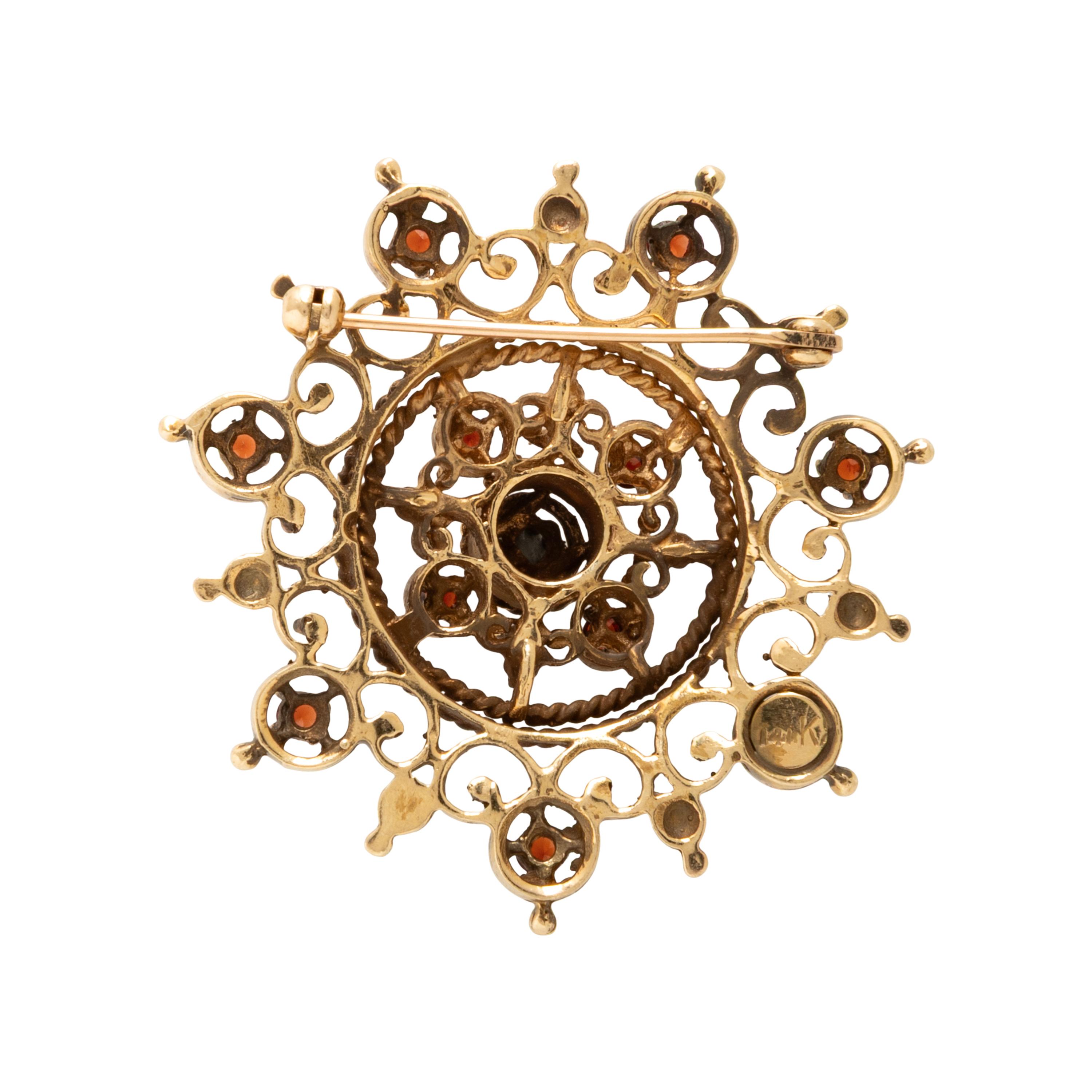 Collection of Mutigem and Yellow Gold Brooches