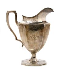An American Sterling Silver Water Pitcher, Reed & Barton, Height 10 1/2 inches.