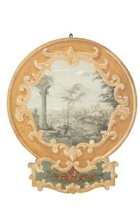 A Pair of Italian Capriccio Painted Wall Appliques
