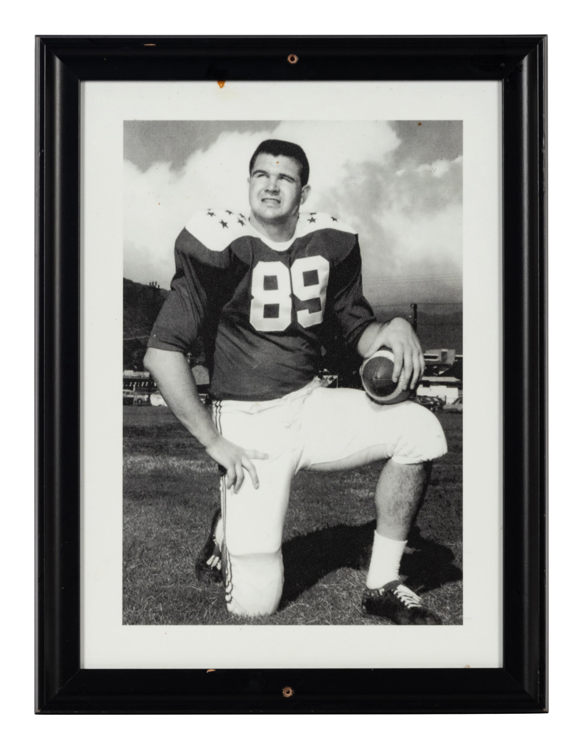 A Group of Seven Photographs Depicting Mike Ditka as a Player Formerly Displayed at Mike Ditka’s Restaurant