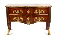 A Louis XV Style Gilt-Bronze-Mounted Commode Height 34 1/2 x width 52 1/2 x 25 1/2 inches. — IN THE MANNER OF CHARLES CRESSENT, CIRCA 1900