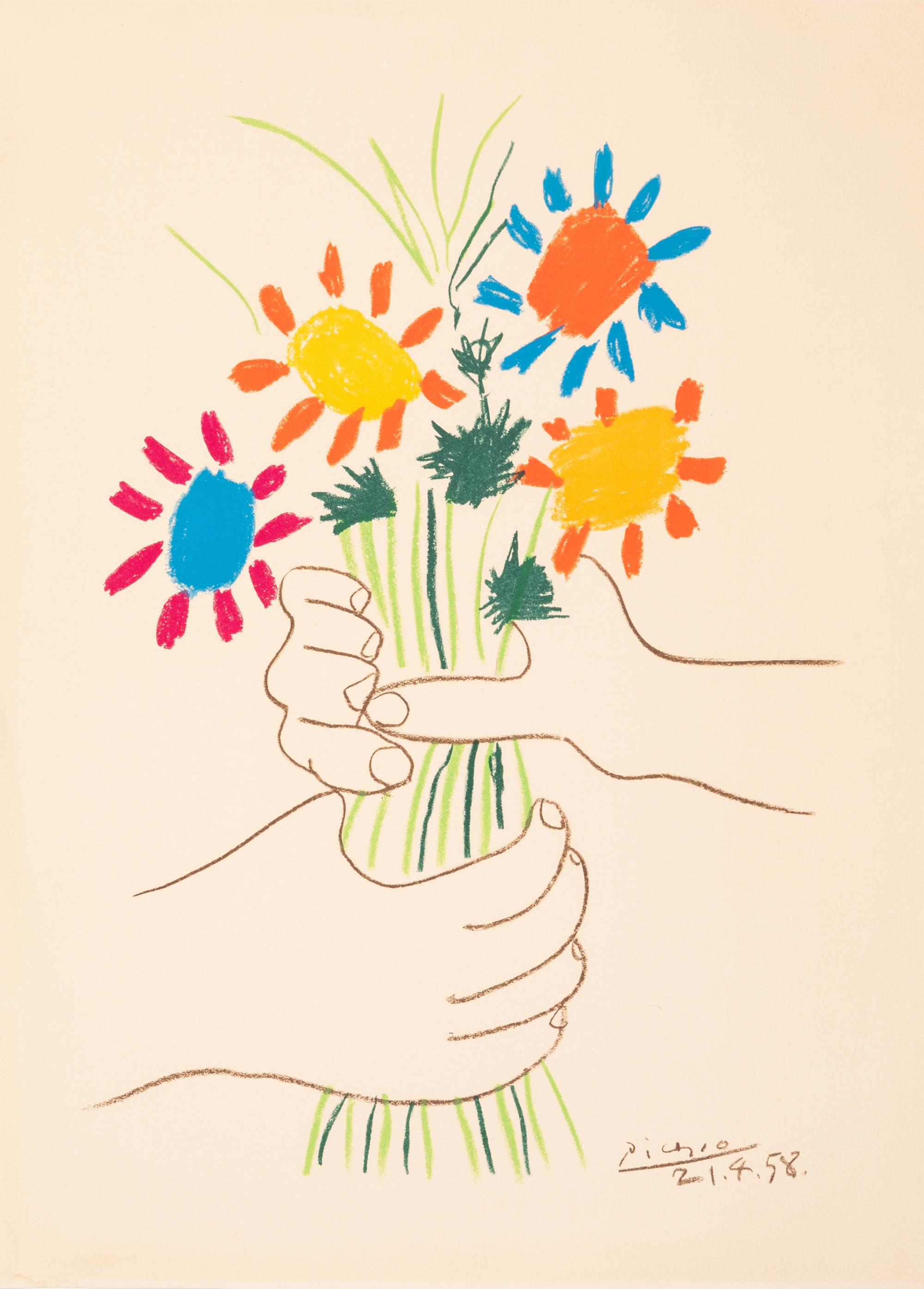 After Pablo Picasso, (Spanish, 1881-1973), Bouquet of Peace and Bouquet of Peace