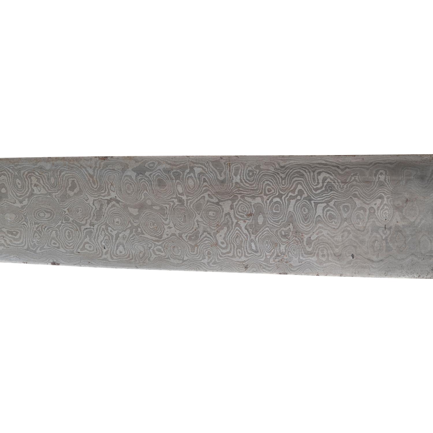19th Century Indo-Persian Kard Dagger with Enameled Hilt and Wootz Steel Blade