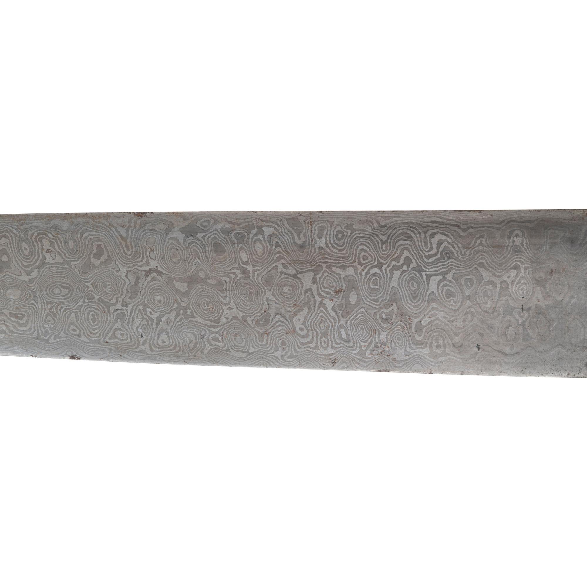 19th Century Indo-Persian Kard Dagger with Enameled Hilt and Wootz Steel Blade