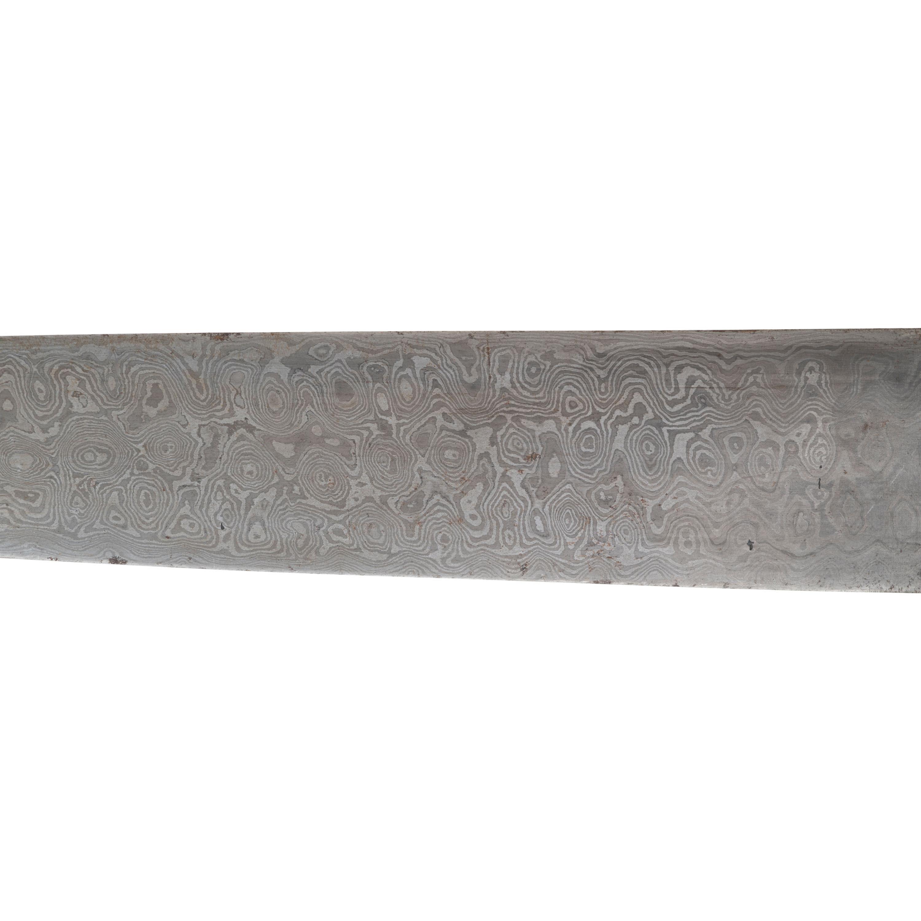19th Century Indo-Persian Kard Dagger with Enameled Hilt and Wootz Steel Blade