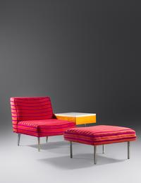 Lounge Chair and Ottoman with Integrated Side Table Herman Miller, USA
