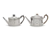 Two George III Sterling Silver Teapots