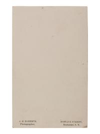 [DOUGLASS, Frederick (1818-1895)]. ROBERTS, J.B., photographer. CDV of Frederick Douglass. Rochester, NY, ca 1867.