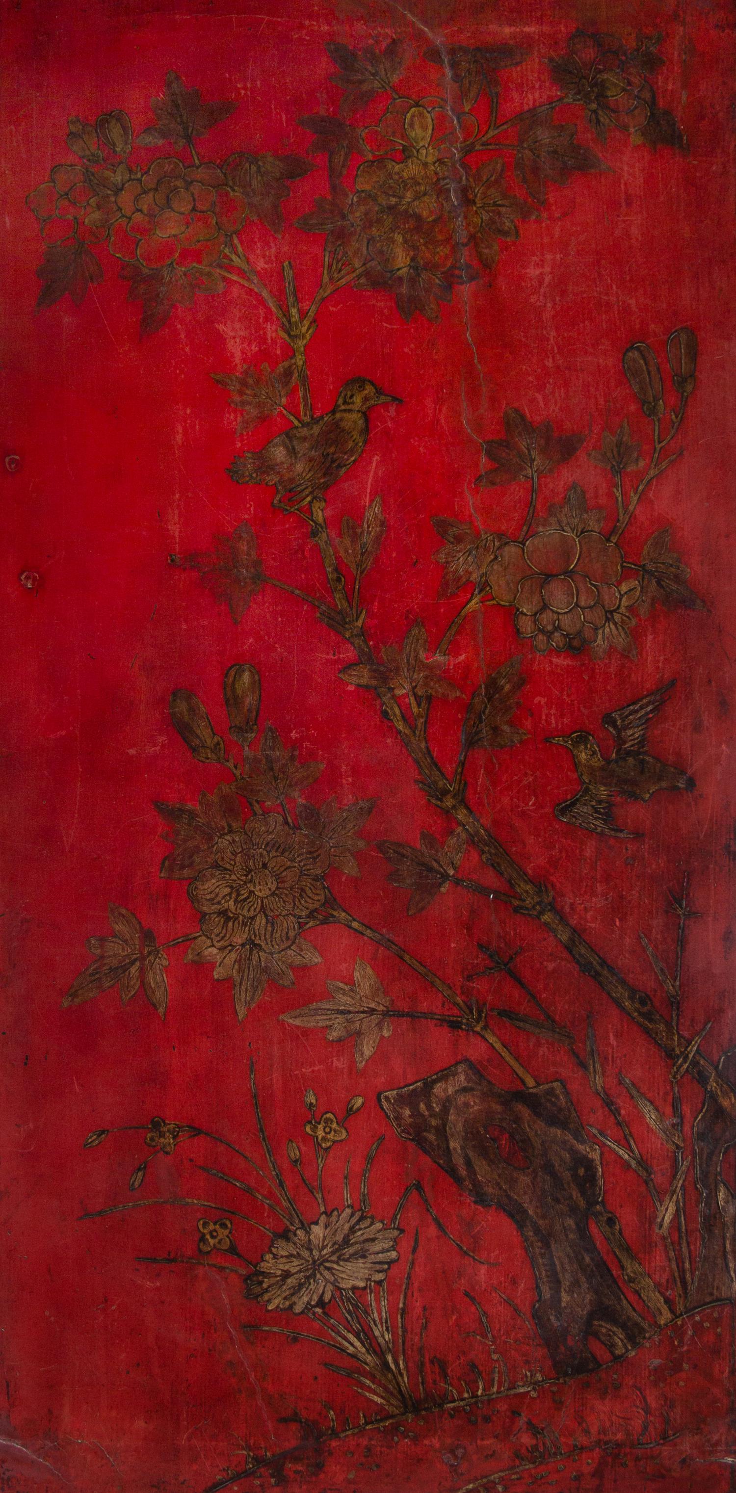A Queen Anne Style Red-Painted Chinoiserie Low Table