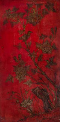 A Queen Anne Style Red-Painted Chinoiserie Low Table
