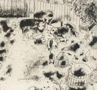 The Barnyard (La Basse-cour), plate XVII from Les Âmes mortes, 1923-1948
