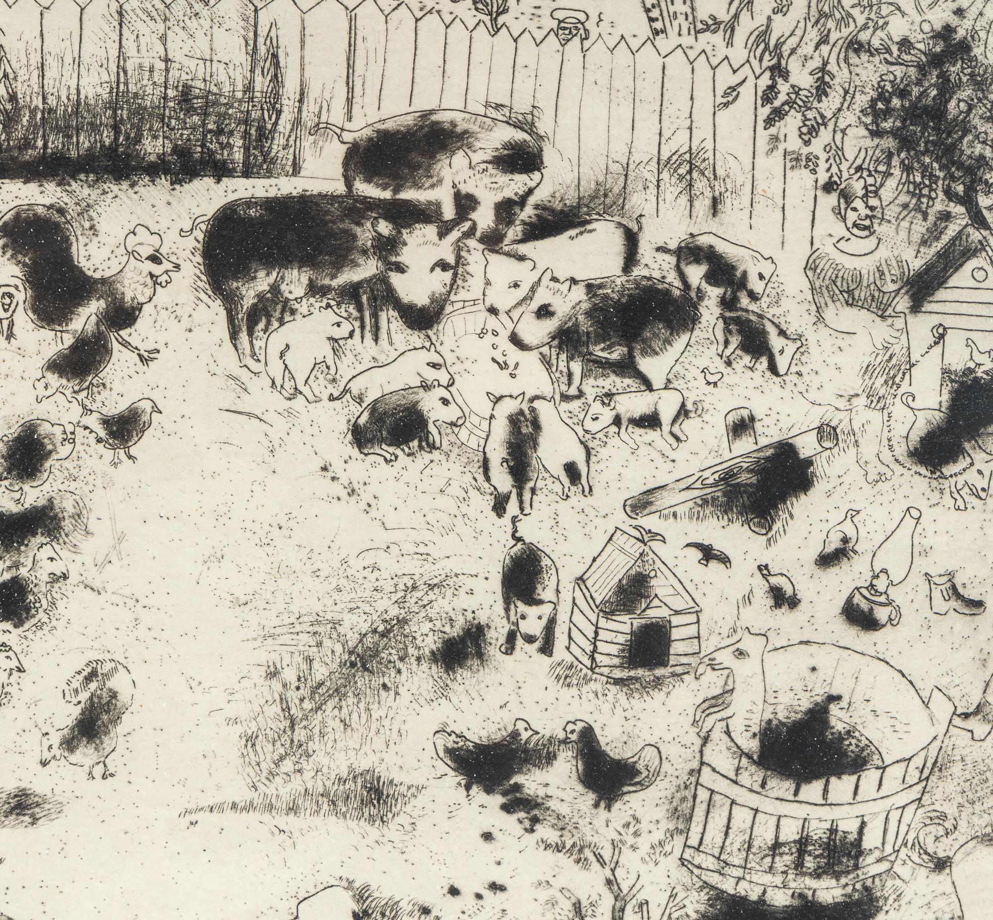 The Barnyard (La Basse-cour), plate XVII from Les Âmes mortes, 1923-1948