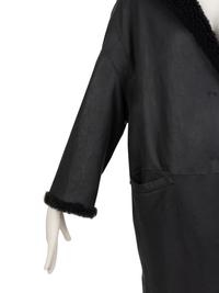 Brunello Cucinelli Leather and Shearling Coat