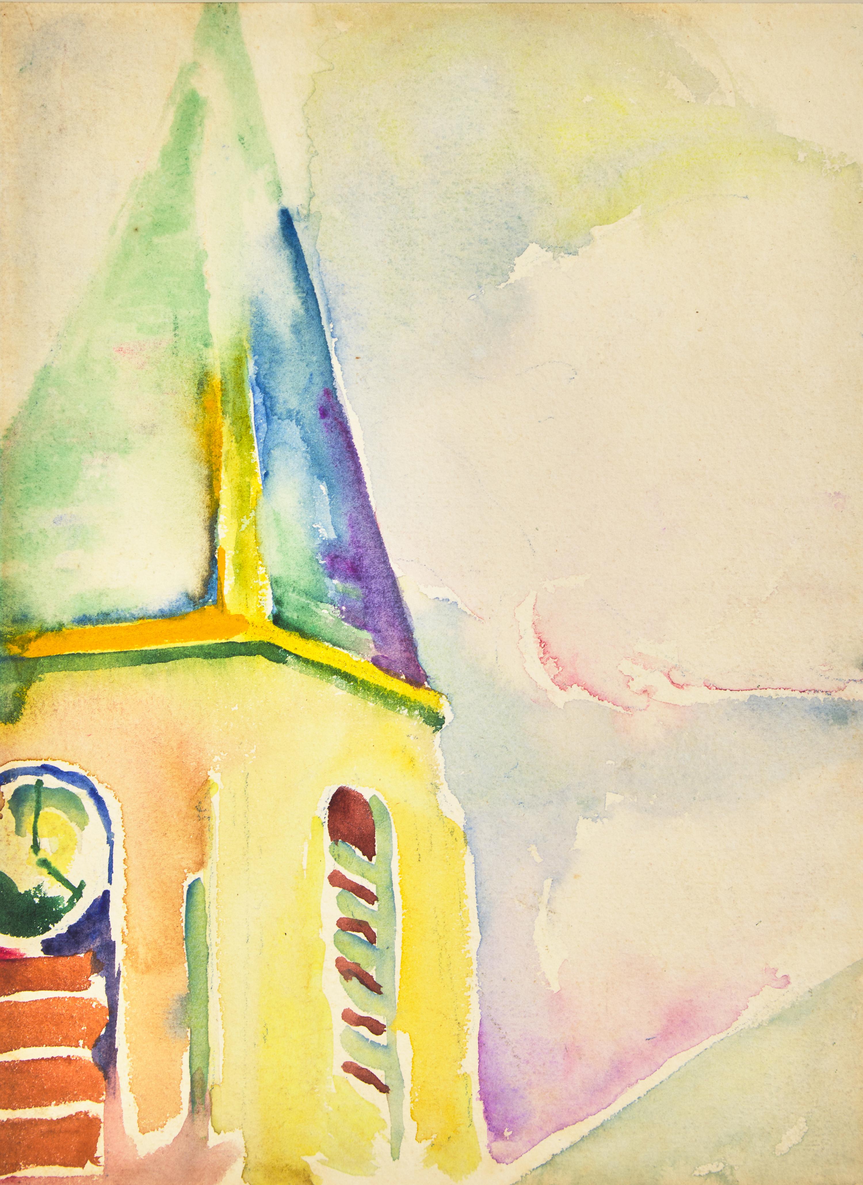 Voulangis Church Steeple (#4 from Sketchbook), 1921