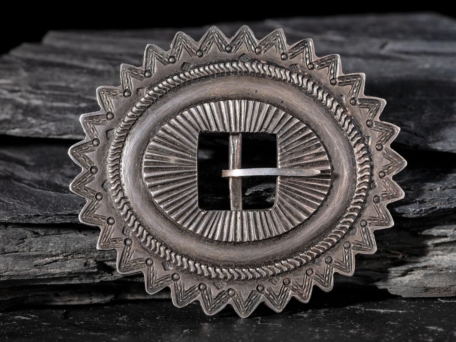 Navajo Ingot Silver Belt Buckle