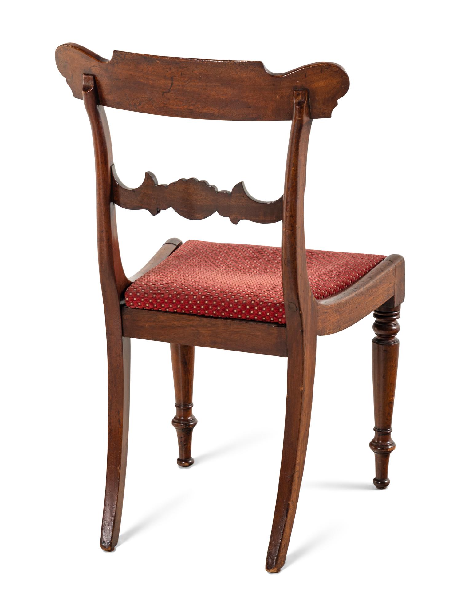 A Pair of William IV Mahogany side chairs