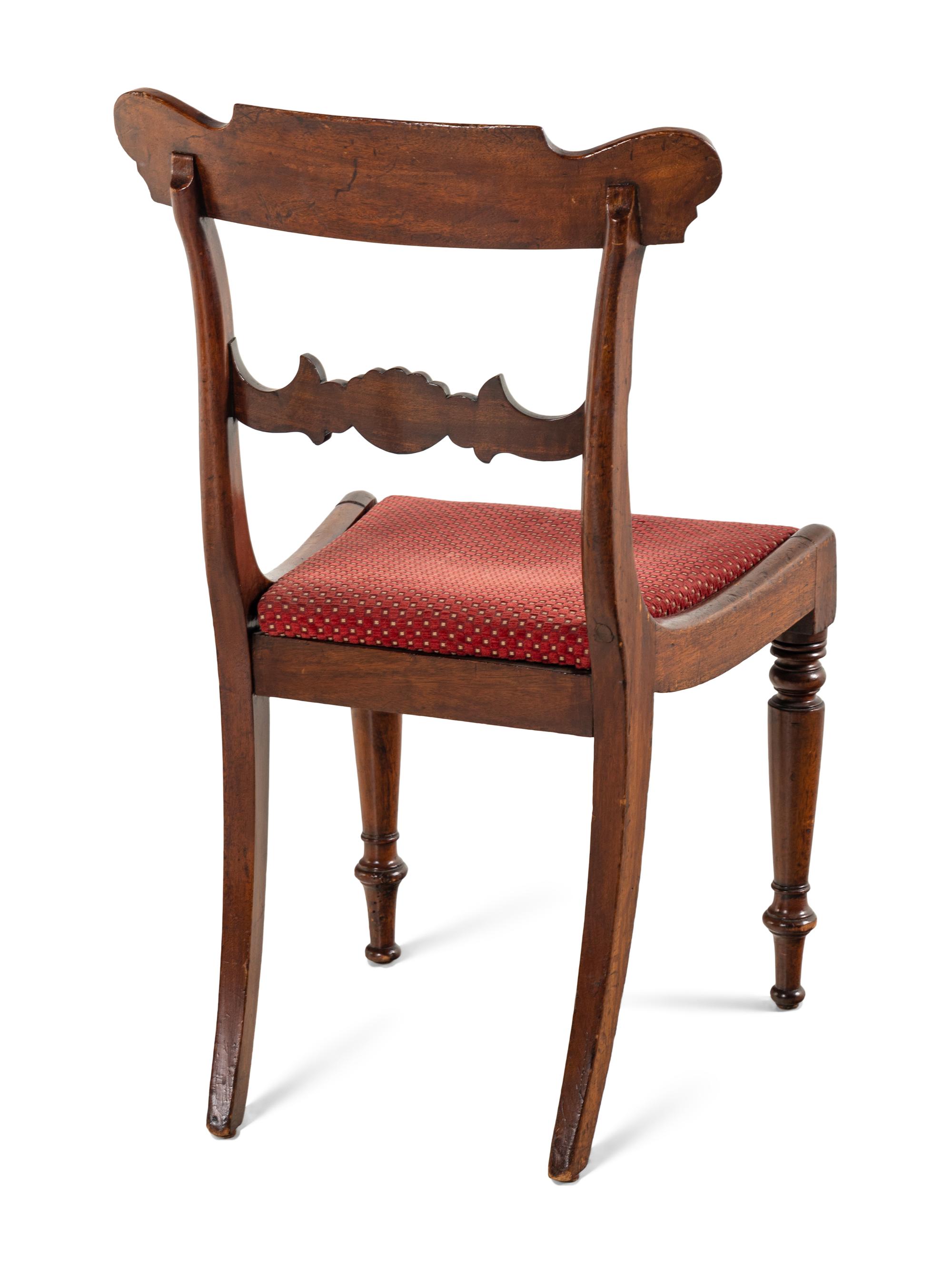 A Pair of William IV Mahogany side chairs