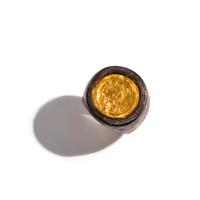 A Byzantine Gold Semissis with Cross Potent — Set in a silver ring